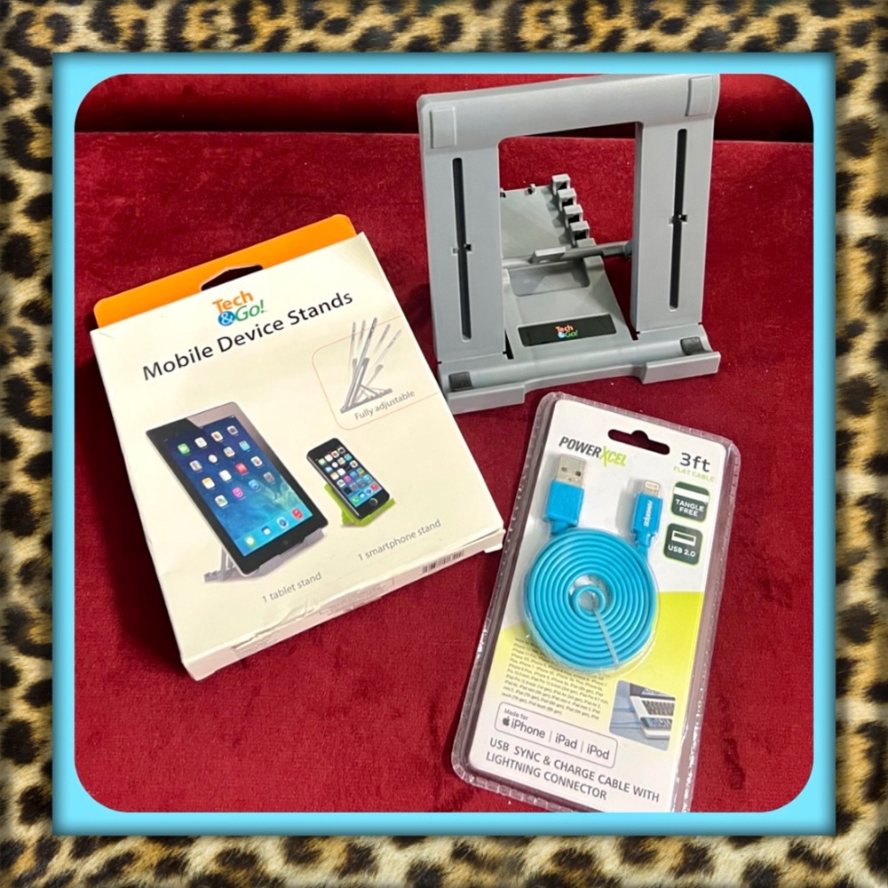 👑✅PRICE FIRM✅ Tech & Go Mobile Device Stands and PowerXcel Cable Set
